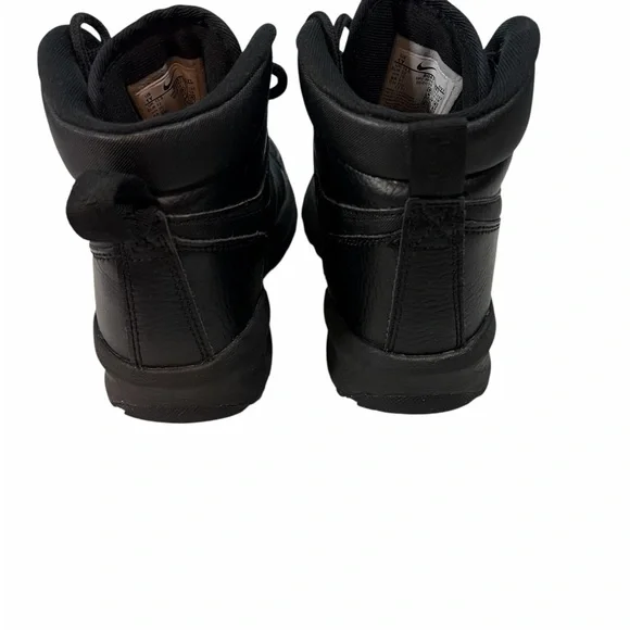 NIKE Shoes Boots Kids US 1Y Black Lace Up High Top Manoa LTR BQ5373-001 - Picture 4 of 9